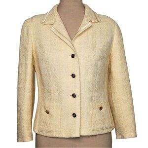 Vintage Auckie Sanft  Linton Cream Tweed Jacket size S/M